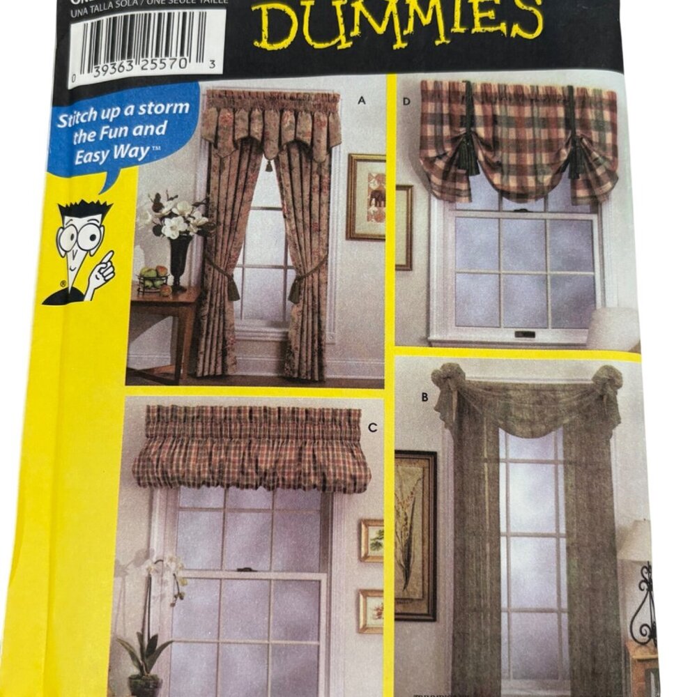 Simplicity 7075 Sewing Patterns For Dummies Window Treatments New